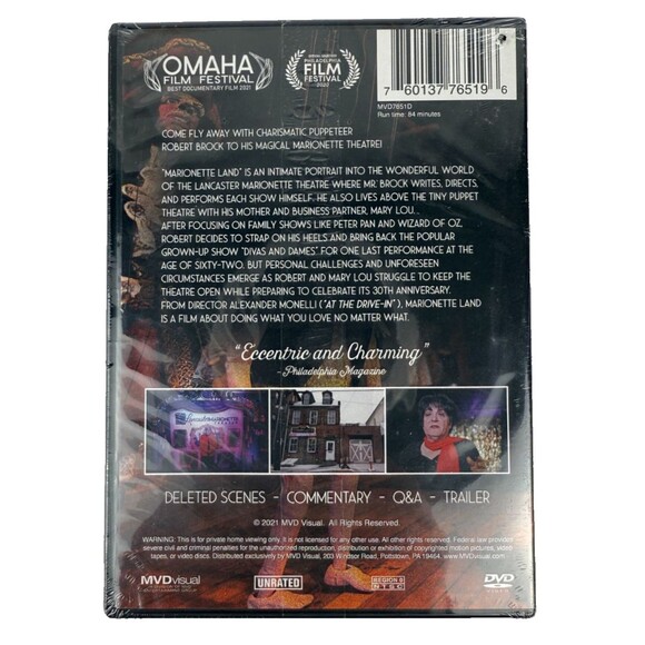 Marionette Land (DVD) Documentary Alexander Manelli (Sealed) - Picture 2 of 2